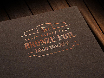 Free Coffee Card Foil Printed Logo Mockup PSD foil logo mockup free logo mockup free mockup logo mockup mockup mockup psd