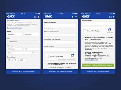 Gmx Sign Up 100days Of Ui form gmx sign up ui ui challenge