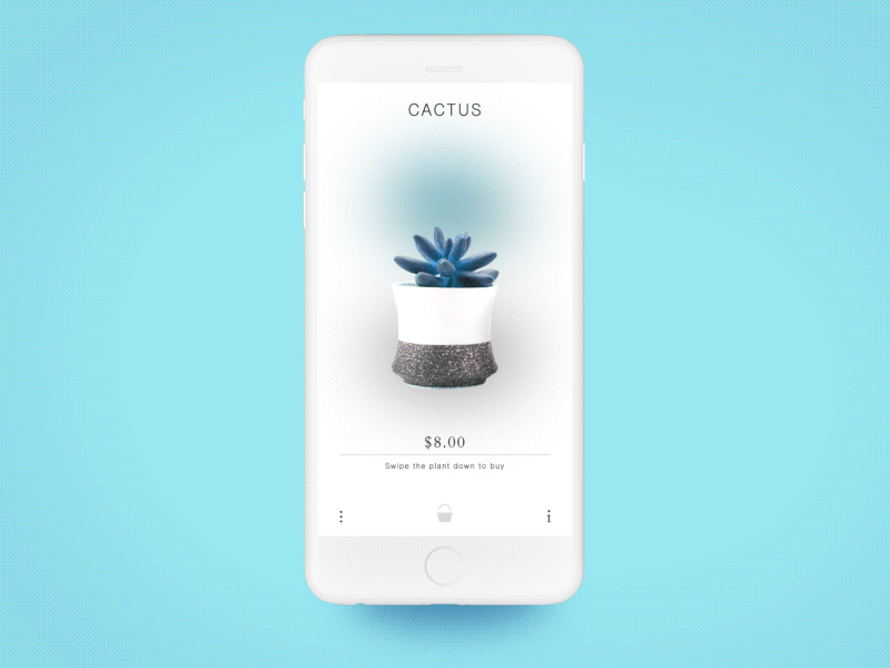 Future Plants "Buy" ae animation app gif plants shop ui ux