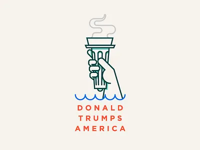 Donald Trumps America america blue climate change paris climate political red statue of liberty trump usa