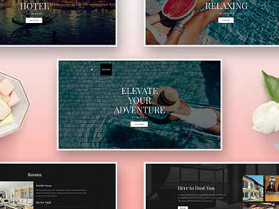 Hotel business design hotel template website