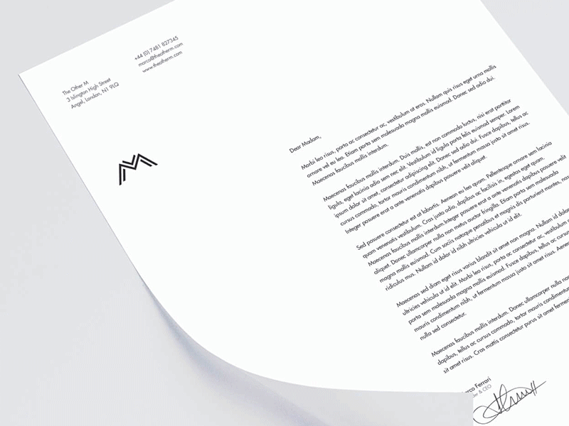 The Other M black branding business card ecommerce fashion handbag invoice ipad iphone leather logo