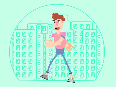 First Walk Cycle after effects animation motion motion graphics walk cycle