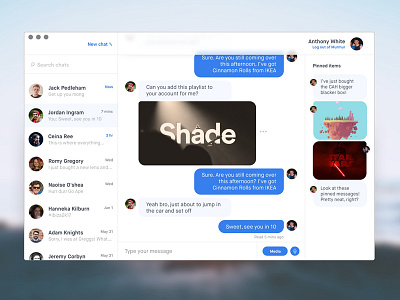 UI Challenge: Clean Chat chat ui messenger ui challenge user interface visuals