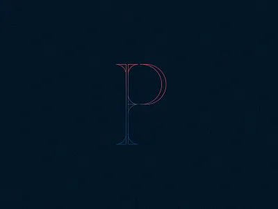 P letter logo p type