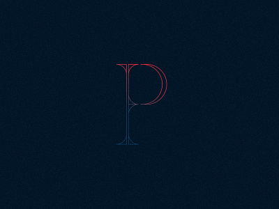 P letter logo p type