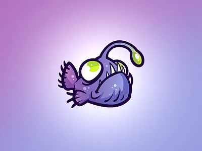 Nickatnyte - Logo Design design fish lantern light logo mascot nickatnyte youtuber