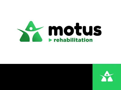 Final Motus Rehabilitation Logo branding green logo health logo logo design occupational therapy orthotics physical therapy