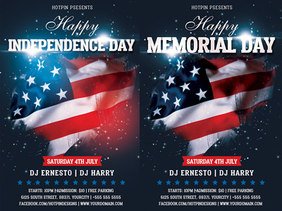 Independence Memorial Day Flyer Template Copy 4th of july advertising american celebration event independence day july 4th memorial day memorial day flyer night club poster promotion