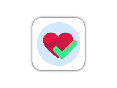 Medical App app flat heart icon logo medical