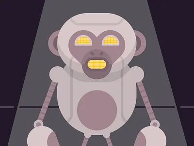 The Trainer 2d character animation circus illustration mograph robot vector