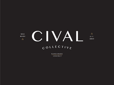 CIVAL Collective badge logo brand identity logo typography