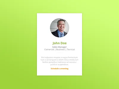 Profile card card design flat profile ui ux