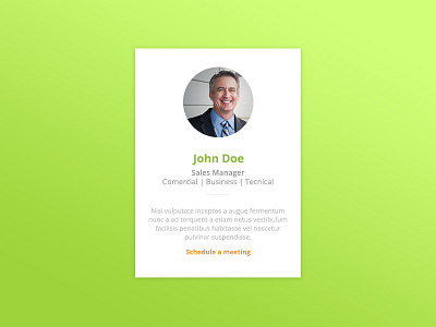 Profile card card design flat profile ui ux