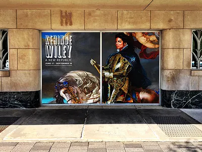 King Of Pop Window Display a new republic art art museum branding exhibition exhibition design kehinde wiley michael jackson modern art museum of art okcmoa oklahoma city