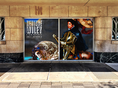 King Of Pop Window Display a new republic art art museum branding exhibition exhibition design kehinde wiley michael jackson modern art museum of art okcmoa oklahoma city