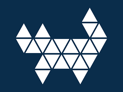 Cat Dark cat polygonal triangular
