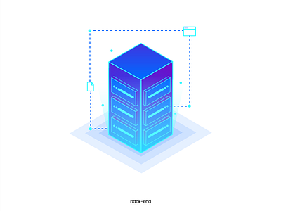 Backend back end illustration isometric server