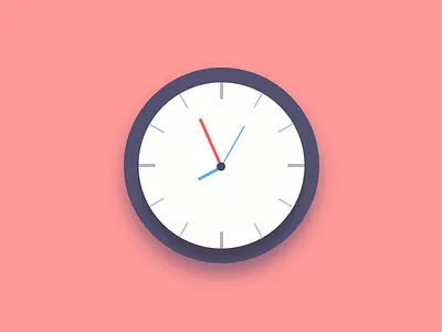 Clock clean clock css javascript time