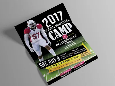 2017 Youth Football Camp camp flyer football camp football flyer youth youth camp