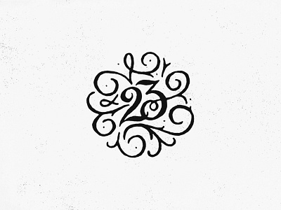 23 23 hand lettering lettering logo logotype mark numbers type typography