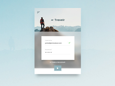 Travel App Log in UI Experiment daily ui filipino login travel ui user experience user interface ux web desing