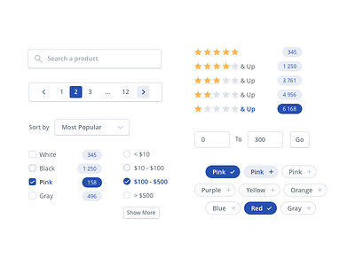 React UI Components for InstantSearch checkbox components faceting pagination react search select sorting ui