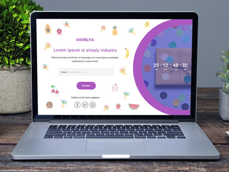 Example of Vavelya - Coming soon page