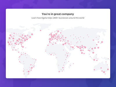 Algolia's community dataviz map