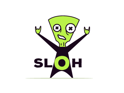 rejected DJ logo alien character crazy design dj fun graphic identity lettering logo practice typography