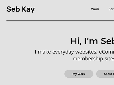 Portfolio Semi-Wireframe grey ideas montserrat portfolio wireframe