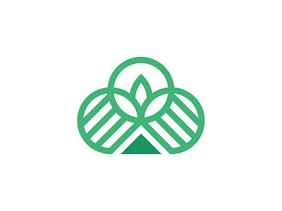 Unused Concept cannabis dispensary icon logo medical mountain plant