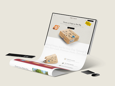 Sniff & Snack Homepage | Premium Pet Food Branding design packaging pet subscription ui ux web design website