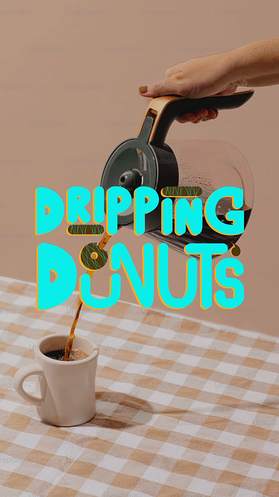 Dripping Donut Reel brand reel branding design donut food reel graphic design illustration logo packaging reel typography