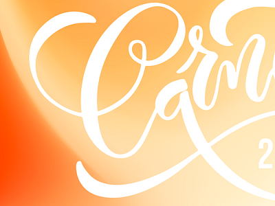 WIP - Re-brand Script brand carnival logo mono script type whiteout