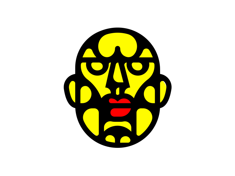 Lipstick boy animation blink face icon illustration lipstick