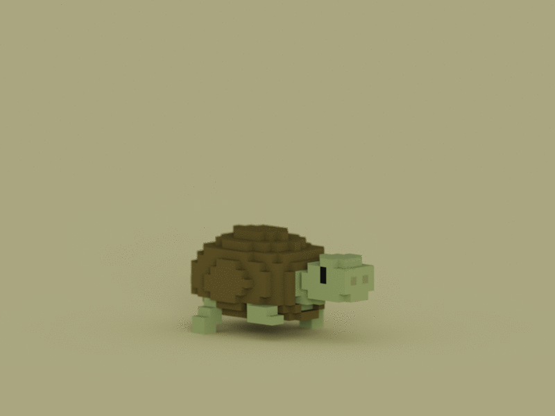 Turtle magicavoxel turlte voxel voxelart