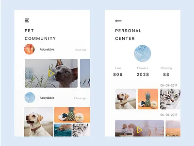 Pet community uiux