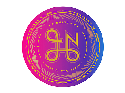 CMD+N Sticker 36daysoftype brand cmdn design dropcap gradient light logo shortcut type typography vector