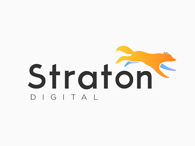 Rejected Logo: Straton 1 colorful digital gradient jump wolf