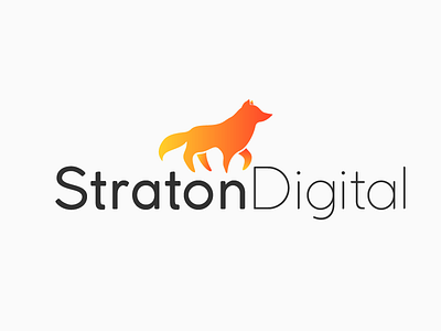 Rejected Logo: Straton 3 colorful digital gradient jump wolf