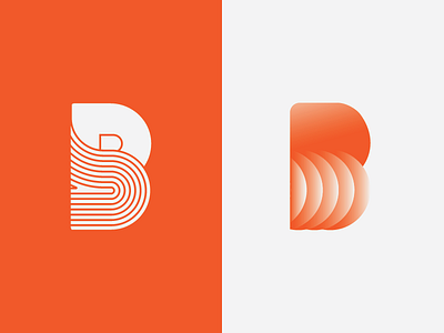 Down to the final two [Bald and Bearded] b branding exploration graphic design letter logo typography