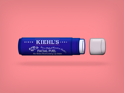 Facial Fuel illustration kiehls lipbalm lips vector