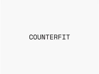 Counterfit branding letters logo logotype type wordmark