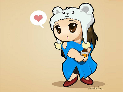 Girlfriend Chibi cartooning character design illustration