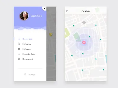 Food Location Tracking app android app food ios location tracking ui ux