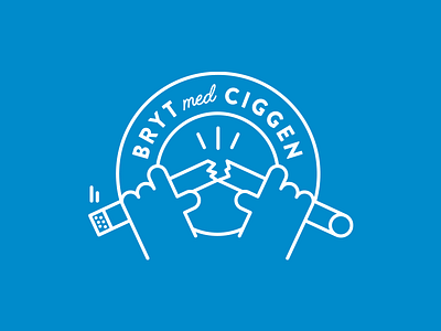Stop smoking concept badge cigarette stop smoking