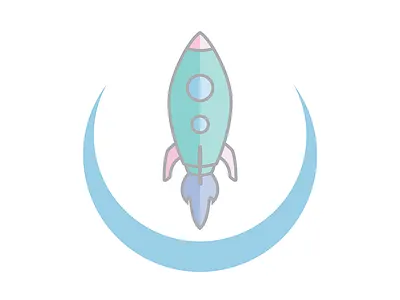 Flyin' High dailylogochallenge illustration logo logodesign pastels rocketship