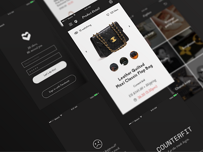 Counterfit Concept branding clean design digital design iphone minimalism mobile screens ui design ux design
