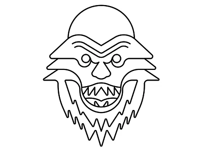 Freaky Monkey illustration line drawing monkey vector